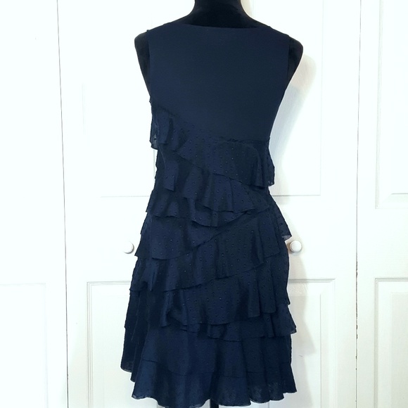 Loft Layered Tired Flounce Ruffle Eyelet Dress - Picture 4 of 6